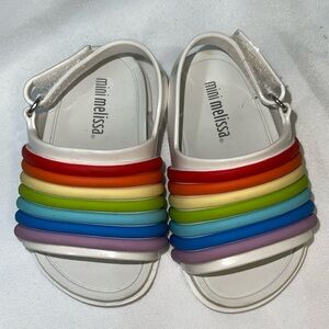 Mini Melissa Rainbow Sandals, new, size 5